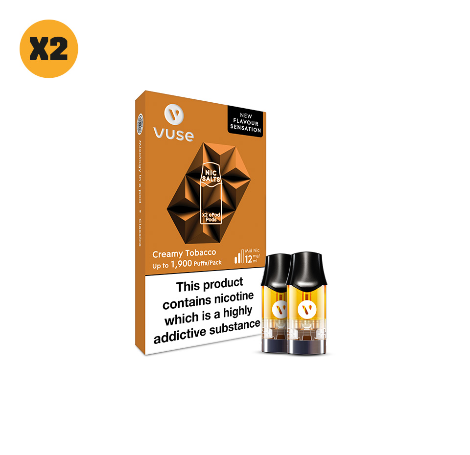 Vuse ePod 12mg & Vuse Go 10mg Creamy Tobacco Bundle