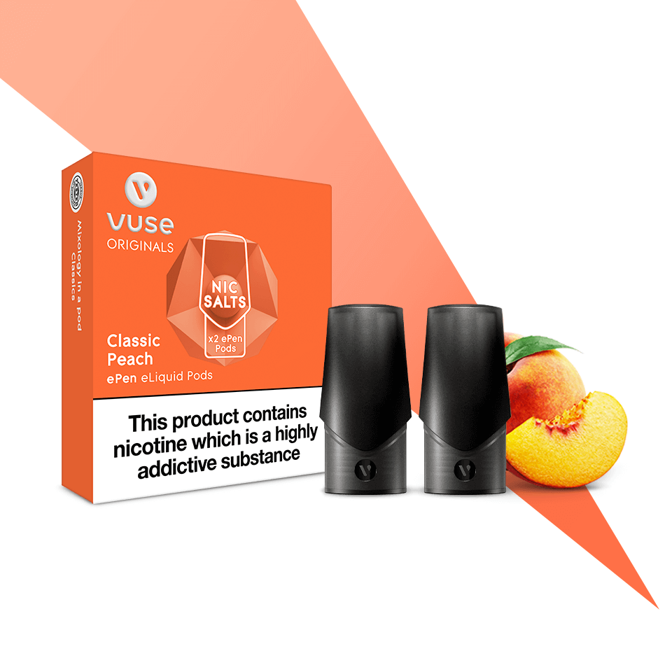 Classic Peach Nic Salts eLiquid Pods Vape Pods Vuse UK