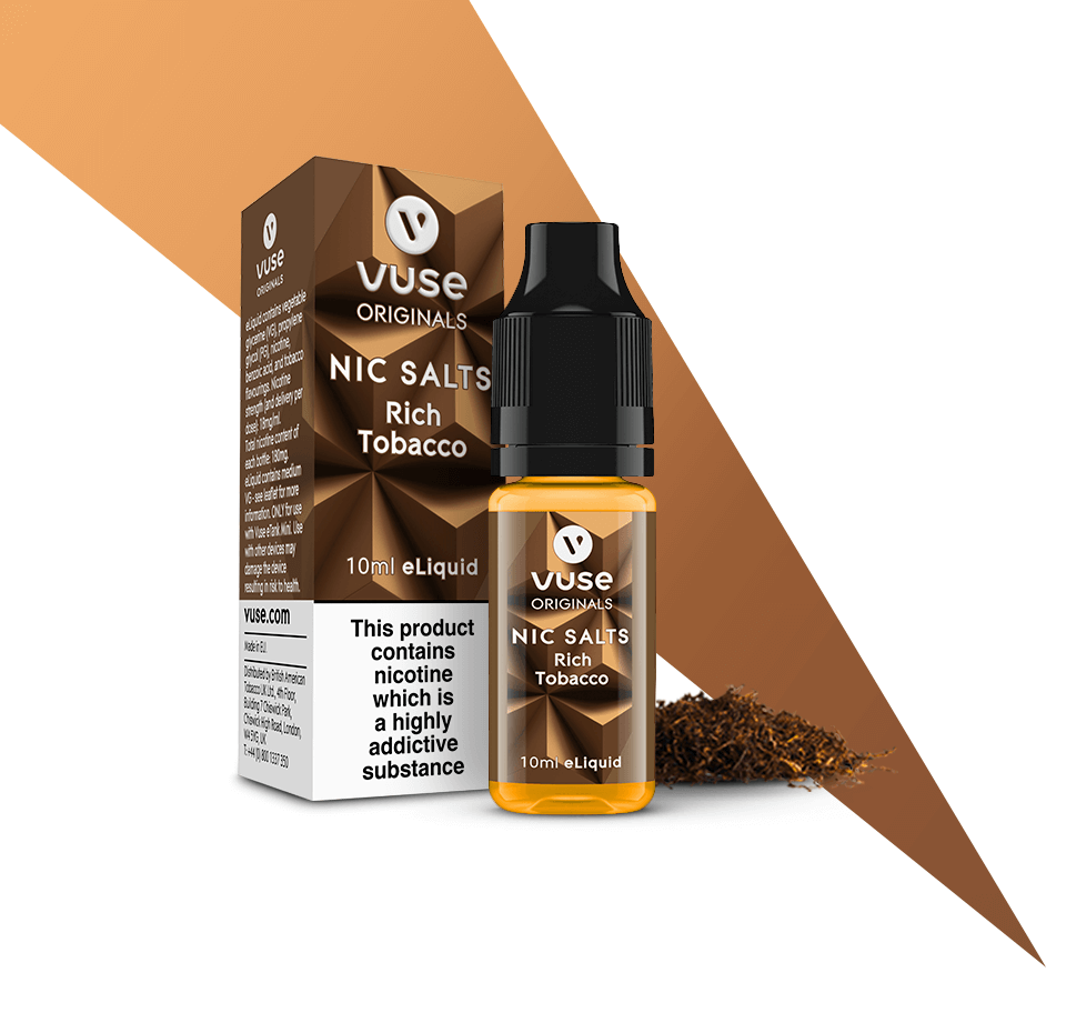 Rich Tobacco eLiquid Bottle with Nic Salts Vuse UK