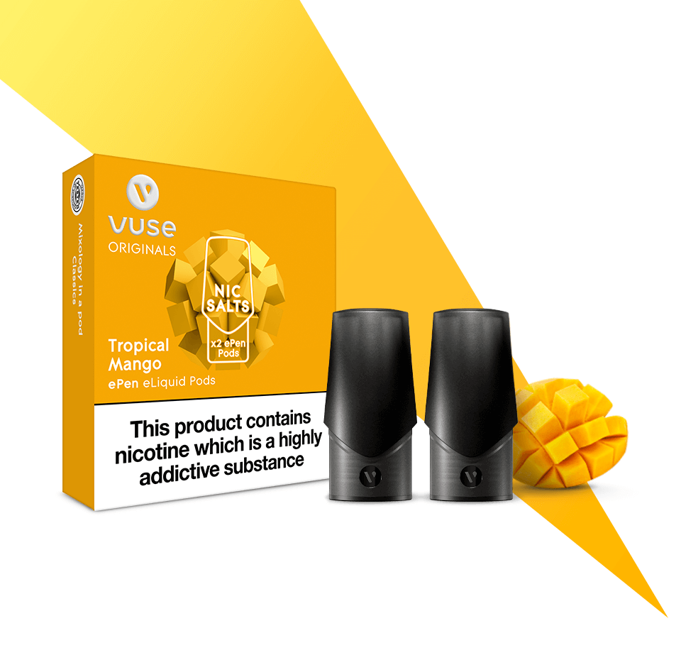 Tropical Mango Nic Salts e-Liquid Pods | Vape Pods | Vuse UK